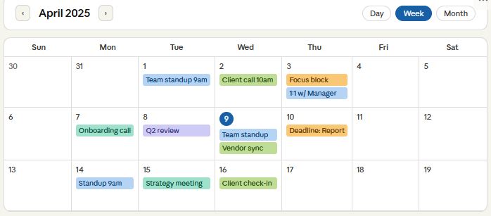 Calendar Management System